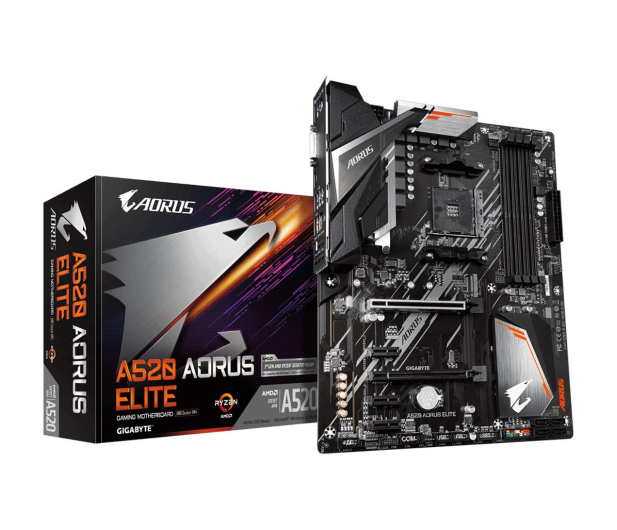 GIGABYTE Płyta główna A520 AORUS ELITE AM4 4DDR4 HDMI/DVI M.2 ATX - 609278 - zdjęcie